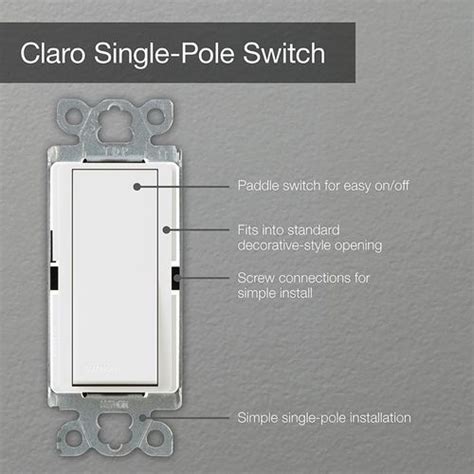 Sc Ps Bi Lutron Sc Ps Bi Claro On Off Switch Single Pole