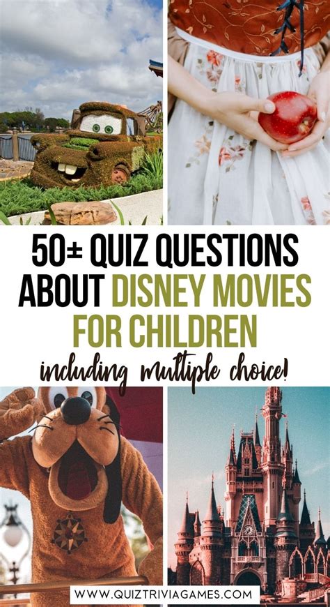 Disney Quiz for kids: 50+ Questions and Answers - Quiz Trivia Games