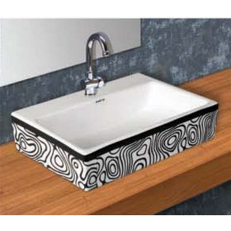 Sanyo Ceramic Torus Stylish Table Top Wash Basin For Home Hotel Model