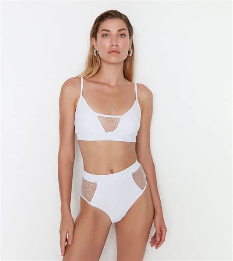 Buy Trendyol Mesh Bikini Brief In White Thstreet Saudi Arabia