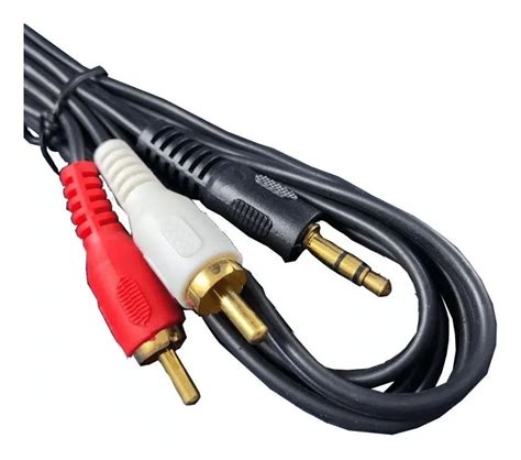 Cabo P2 x 2Rca Áudio Estereo 1 8 mts Pro Áudio SP Som Profissional