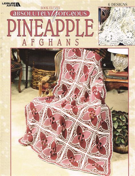 Absolutely Gorgeous Pineapple Afghans Crochet Pattern Book Etsy Afghan Crochet Patterns