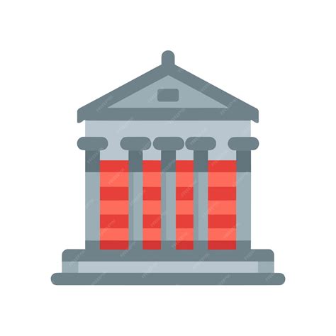 Premium Vector | Government icon simple government colored flat icon on