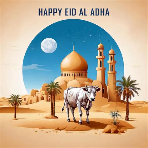 Tarjeta De Felicitaci N Feliz Eid Al Adha Archivo Psd Premium