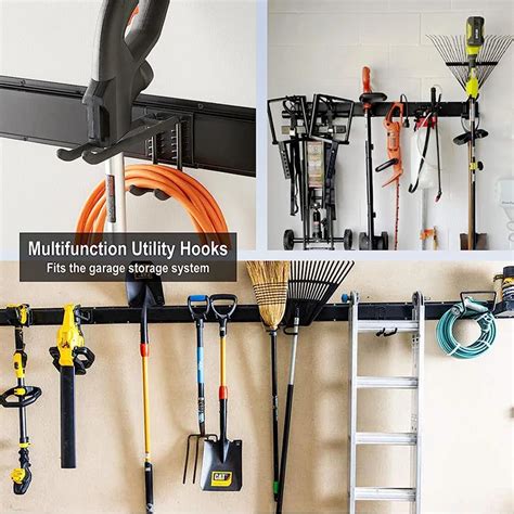 Jh Mech Garage Storage Wall Mount Organizer 15 Pcs Tool Storage Rack