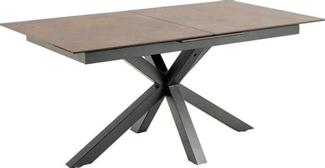 Verlengbare Eettafel 168 210 Cm Kesia Keramiek Bruin Bol