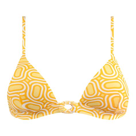 Bluemint Alessia printed dandelion diamond bikini üst