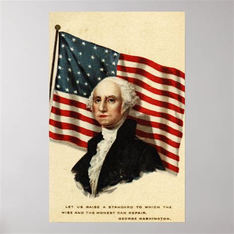 Usa George Washington Flag Poster Zazzle