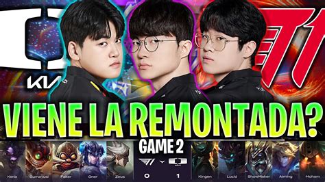 Se Viene La Remontada Épica Del T1 De Faker Dk Vs T1 Game 2 Lck