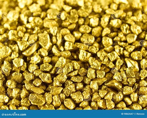 Gold Nuggets Macro Stock Image Image Of Texture Golden 9862647