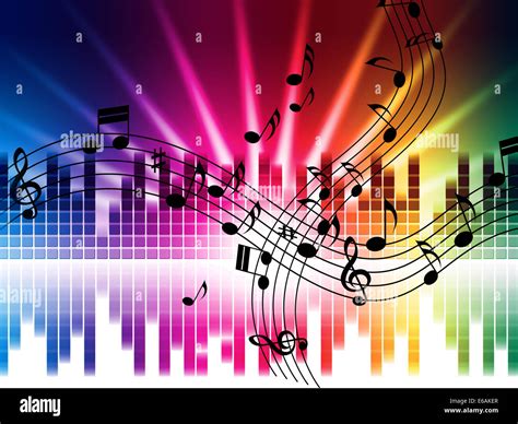 Music Colors Background Meaning Singing Playing Or Disco Stock Photo - Alamy