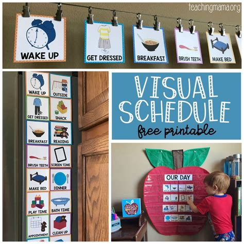 Visual Schedule for Toddlers | Toddler visual schedule, Kids schedule ...