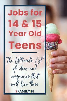 25 Places that Hire 14 and 15 Year Olds | Jobs for teens, Jobs for 16 ...