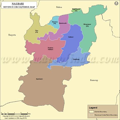 Nalbari Tehsil Map Circles In Nalbari