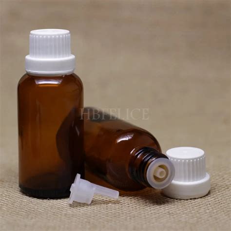 330pcs Lot 30ml Brown Glass Dropper Bottles With White Tamper Evident Cap Cap Bottle White