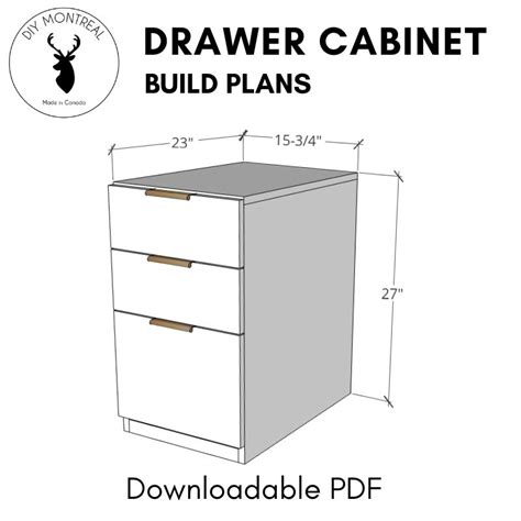 Drawer Cabinet Office Build Pdf Build Plans Diy Montreal