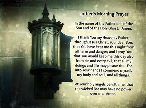 Luther S Morning Prayer Printable