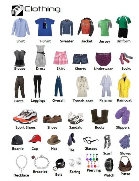 11 Vocabulario De Ropa En Ingles Png Lena