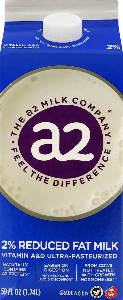 A2 Milk Reduced Fat 2 Ultra Pasteurized Main