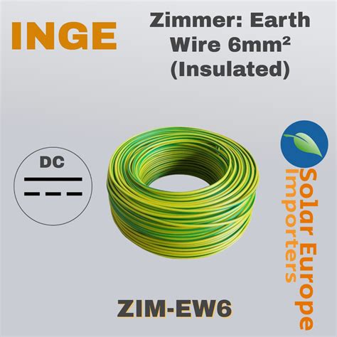 Zimmer: Earth Wire 6mm² (Insulated) (PER METER) (ZIM-EW6) - Solar ...