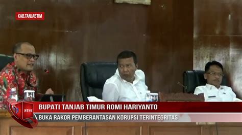 Bupati Tanjab Timur Romi Hariyanto Buka Rakor Pemberantasan Korupsi