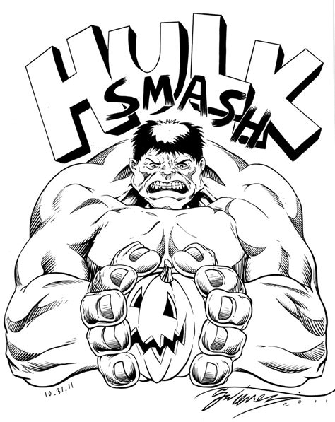 Angry Hulk Coloring Pages