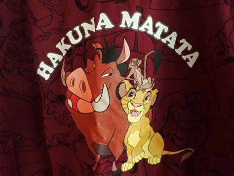 Lion King Hakuna Matata Timon Pumba Ls T Shirt Womans Gem