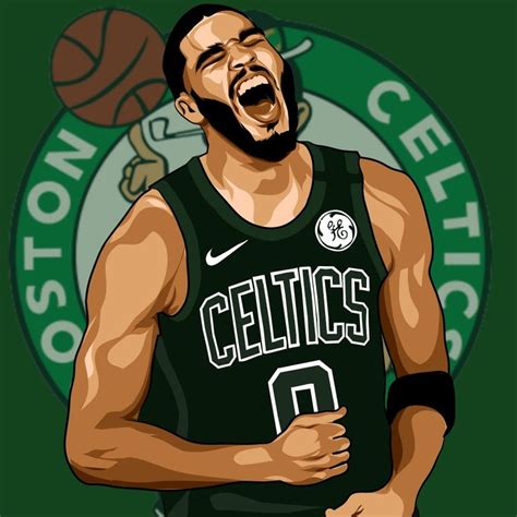 Jason Tatum Boston Celtics Art Nba Basketball Art Nba Art