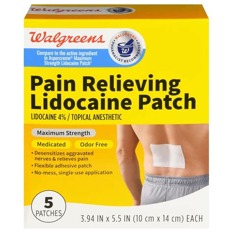 Walgreens Lidocaine Patches 50ea Walgreens