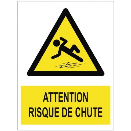 Panneau Danger Attention Risque De Chute Sigle Refab Sticker