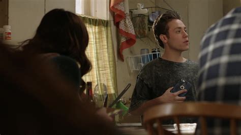 Apple Iphone Smartphone Held By Ethan Cutkosky As Carl Gallagher In Shameless Season 10 Episode