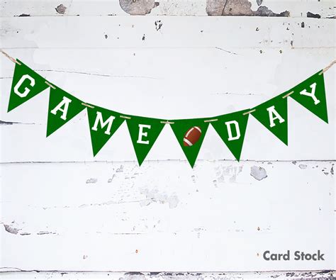 Game Day Banner | Card Stock Football Party Decorations – Swanky Party Box