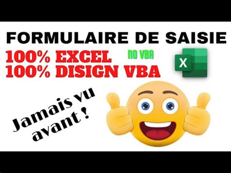 EXCEL Formulaire De Saisie Sans Userform Et Sans Vba Dans Excel