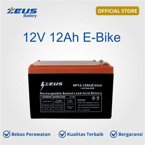 Jual Aki Sepeda Listrik Uwinfly Selis VRLA 12V 12Ah Zeus Ebike Kota