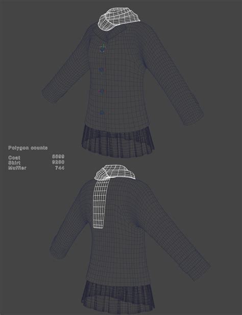 DForce Winter Coat Outfit For Genesis 9 Daz 3D