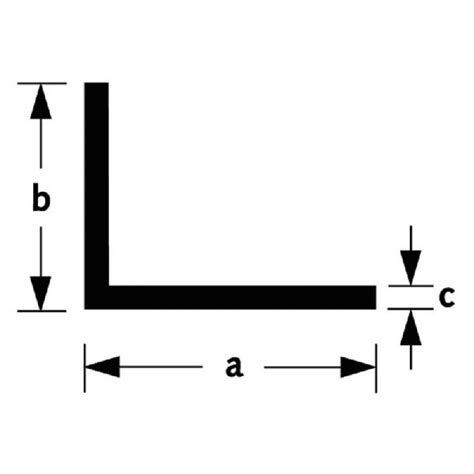 Hoekprofiel Ongelijkzijdig Aluminium Brute X X Mm Cm