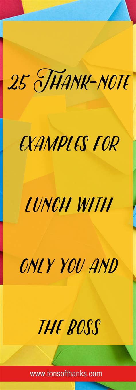 25 Thank Note Examples For Lunch With Only You And The Boss Thank You