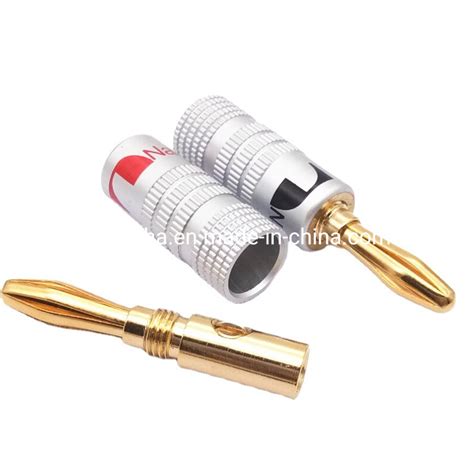 Nakamichi Copper Gold Plated Banana Plug Solder Free 4mm Banana Plug