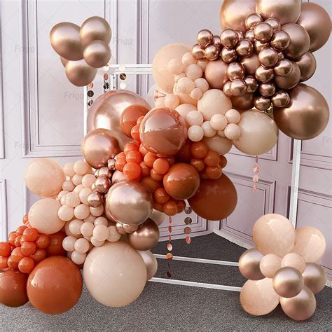 131pcs Golden Years Balloons Chain With Nude Balloons For Birthday Wedding DIY Safe Rubber