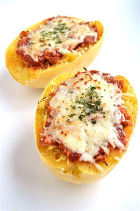 Chicken Parmesan Stuffed Spaghetti Squash