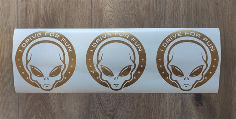 Custom Text Alien Vinyl Decal Sticker Ufo Car Decal Ufo Etsy Denmark