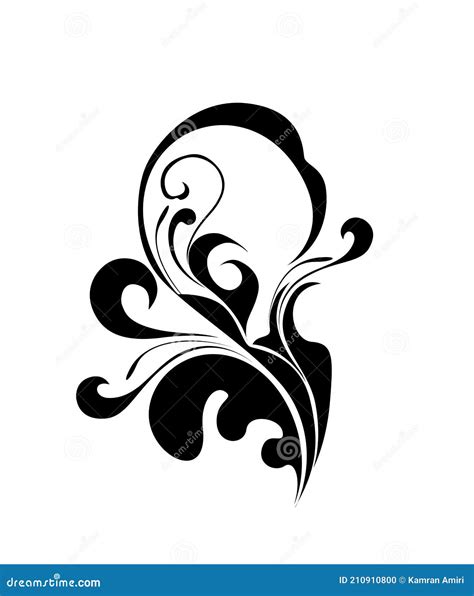 Tribal Tattoo Collage Flourish Vector Design Elements Elegant Floral