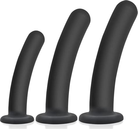 Amazon Anal Dildo Anal Plug Trainer Kit Sizes Butt Plugs Training Silicone Dildo Black