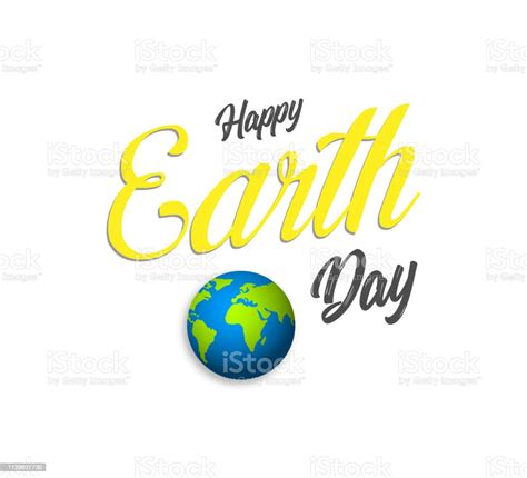 Earth Day Poster Banner Or Greeting Card Earth Day Realistic Earth