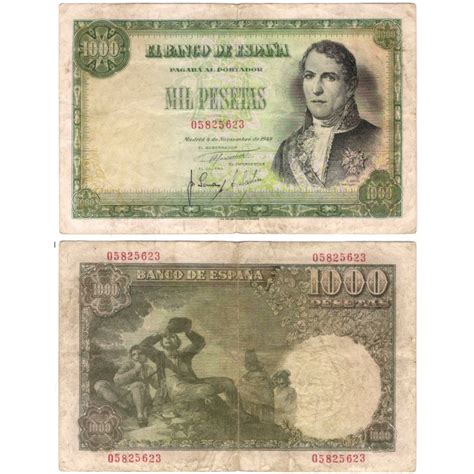 España 1949 1000 Pesetas MBC Sin Serie Numismática Rovira