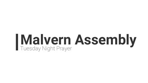 Malvern Assembly Midweek Prayer Tuesday 23rd March YouTube