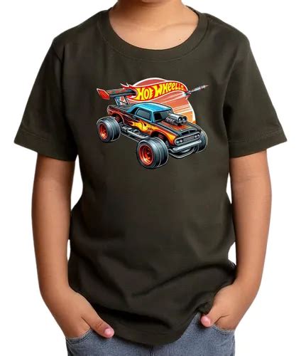 Camiseta Hot Wheels Infantil Juvenil Algodão Premium Camisa MercadoLivre