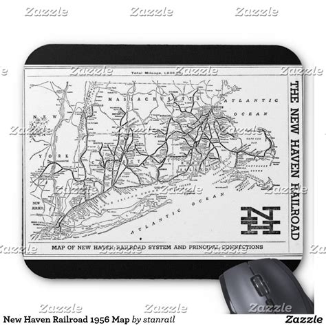 New Haven Railroad 1956 Map Mouse Pad | Mouse pad, Railroad, Map