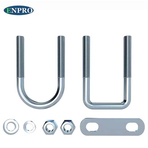 Diameter 10 12 16 Zinc Plated U Bolt Rigth Angle Square Round Bending U