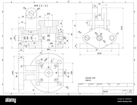 Mechanical line drawing hi-res stock photography and images - Alamy